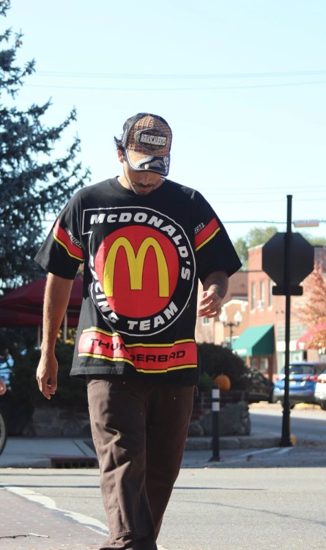 Victor Diaz walking outside Underground Vintage